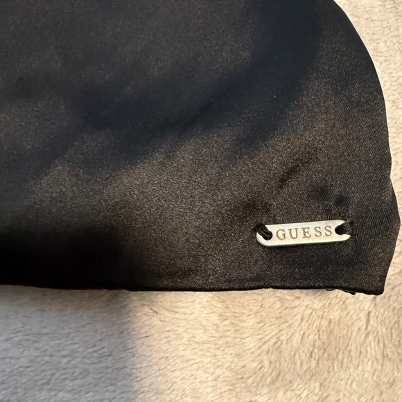 GUESS Black Satin Corset Top Medium NWT Zip Back Bustier - Picture 5 of 13